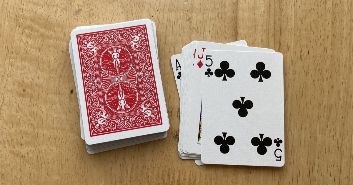 Face-up face-down card trick