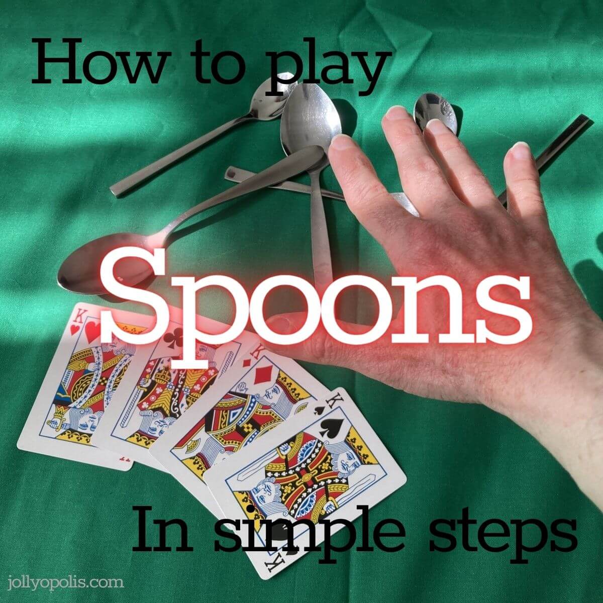 Playing the card game Spoons